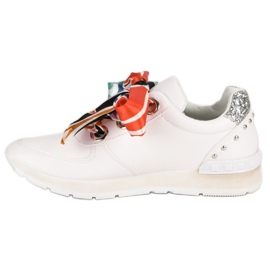 Zapatillas de deporte atadas de moda blanco 4
