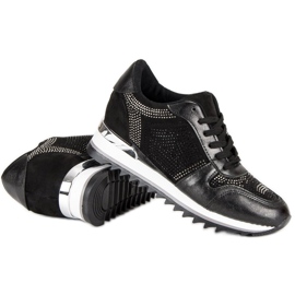 Zapatillas negras con estilo negro 1