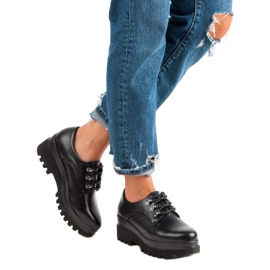 Zapatos de mujer atados negro 6