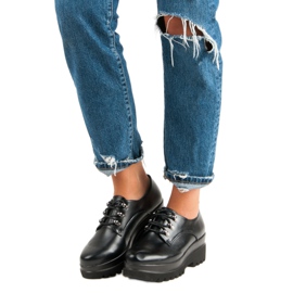 Zapatos de mujer atados negro 5