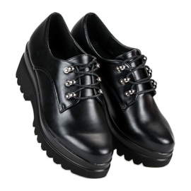 Zapatos de mujer atados negro 1