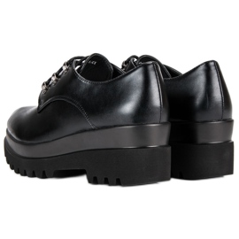 Zapatos de mujer atados negro 3