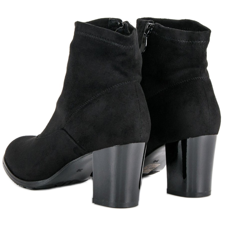Botines de gamuza en una barra negro 2 Botines de gamuza en una barra negro 2