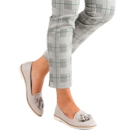 Super Me Mocasines grises con flecos 5