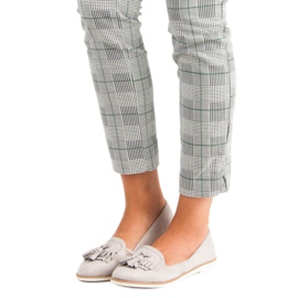 Super Me Mocasines grises con flecos 4