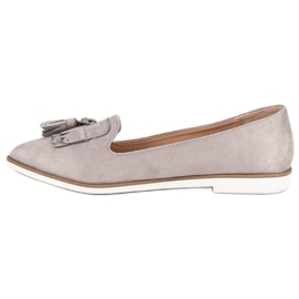 Super Me Mocasines grises con flecos 3