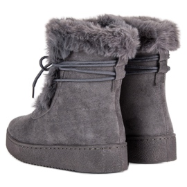 Botas de nieve atadas grises 2