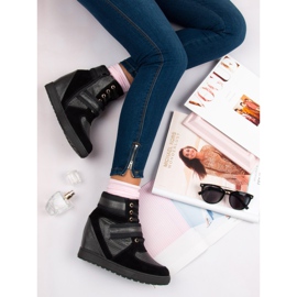 J. Star Zapatos de cuña con cordones negro 1 J. Star Zapatos de cuña con cordones negro 1