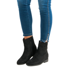 Lucky Shoes Botines de ante con cremallera negro 1