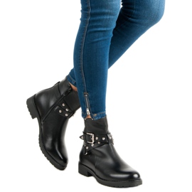 Bella Paris Botas de trabajadores con estilo negro 2