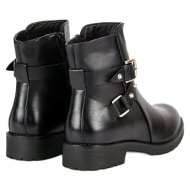 Bella Paris Botas de trabajadores con estilo negro 5