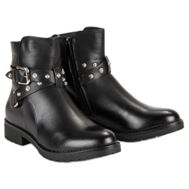 Bella Paris Botas de trabajadores con estilo negro 6