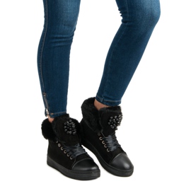 Zapatillas cálidas negro 5