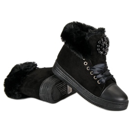 Zapatillas cálidas negro 4