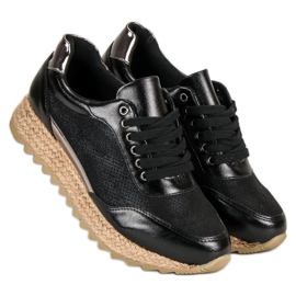 Bestelle Zapatillas atadas negro 6