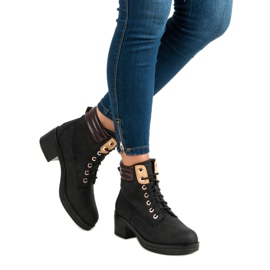 Botas de trabajo con tacones altos negro 2