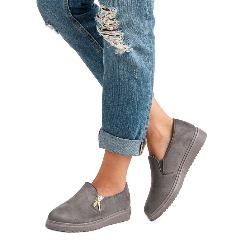 Zapatillas de gamuza gris 2