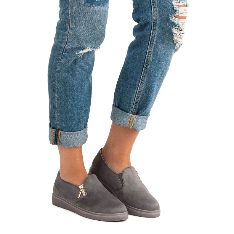 Zapatillas de gamuza gris 1