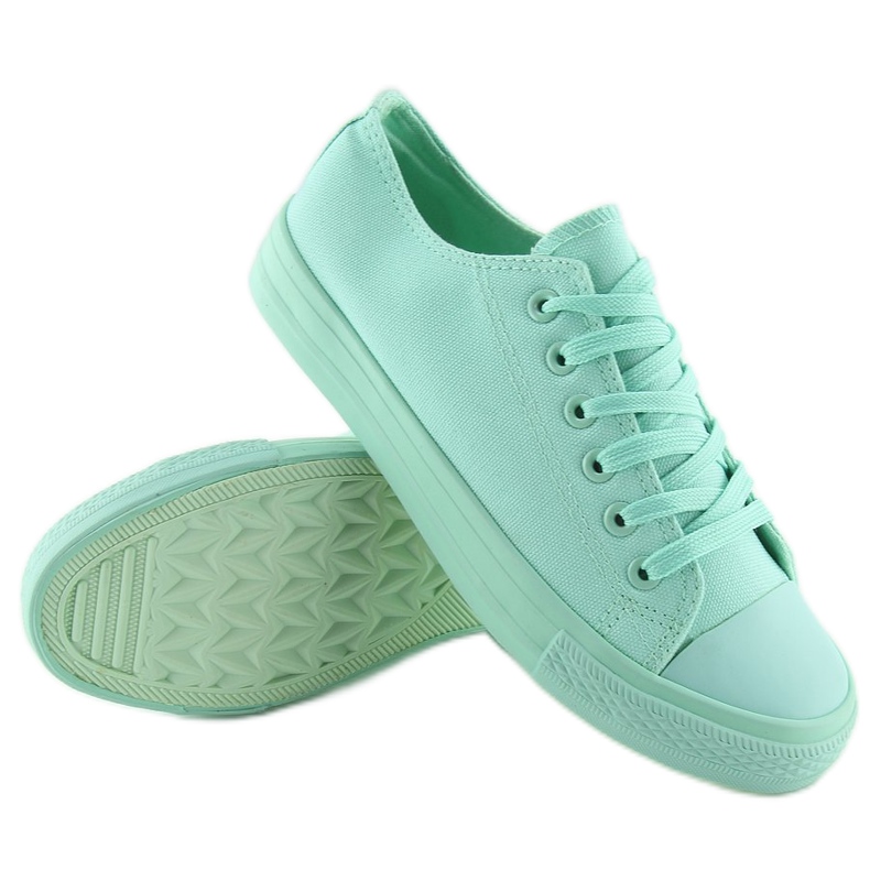 Zapatillas de mujer monocolor menta NB176 L.GREEN verde 2 Zapatillas de mujer monocolor menta NB176 L.GREEN verde 2