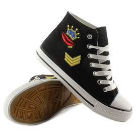 Zapatillas altas con parches R63 Black negro 3