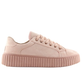 Pink AX03 Zapatillas rosas con suela alta rosado 4