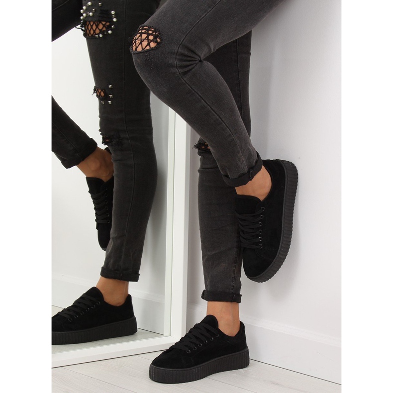 Black AX03 Zapatillas negras con suela alta negro 1