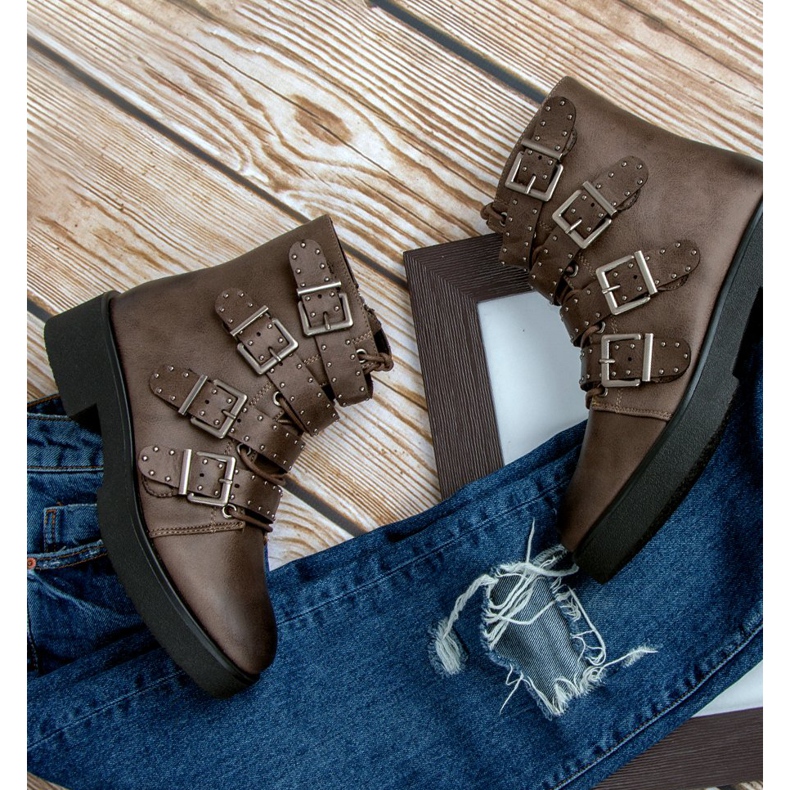 Corina Botas marrones de los trabajadores marrón 2