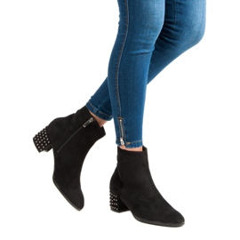 Filippo Botas de gamuza elegantes negro 5