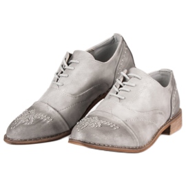 Super Me Zapatos con cordones de moda gris 2 Super Me Zapatos con cordones de moda gris 2