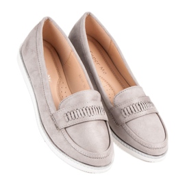 Super Me Mocasines de ante gris 3