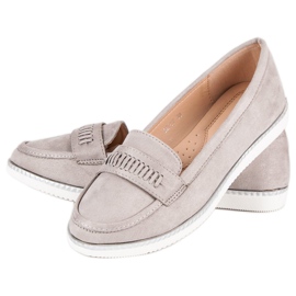 Super Me Mocasines de ante gris 2