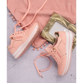 Zapatillas con cremallera decorativa rosado 6
