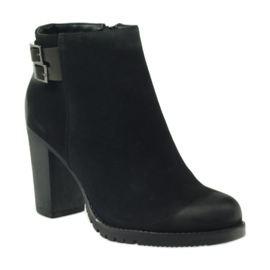 Filippo Botas de mujer de tacón alto con hebillas 8255 negro 1