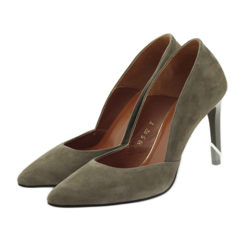 Zapatos de salón con tacón alto Neścior 092 marrón 3