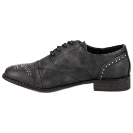 Super Me Zapatos atados de moda negro 5