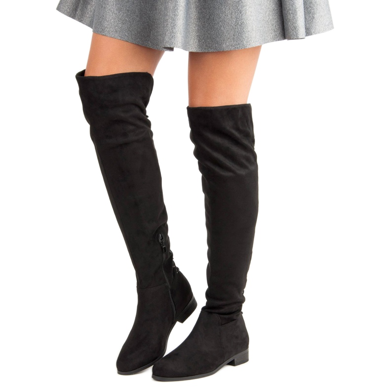 Botas mosquetero negras negro 1