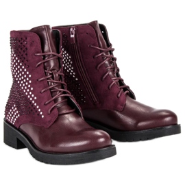 Botas de rock workery rojo 3