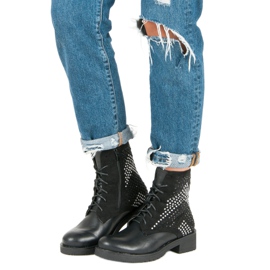 Botas de rock workery negro 4