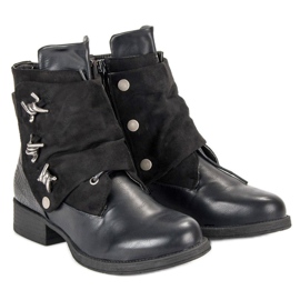 Botas de motociclista negras negro 5