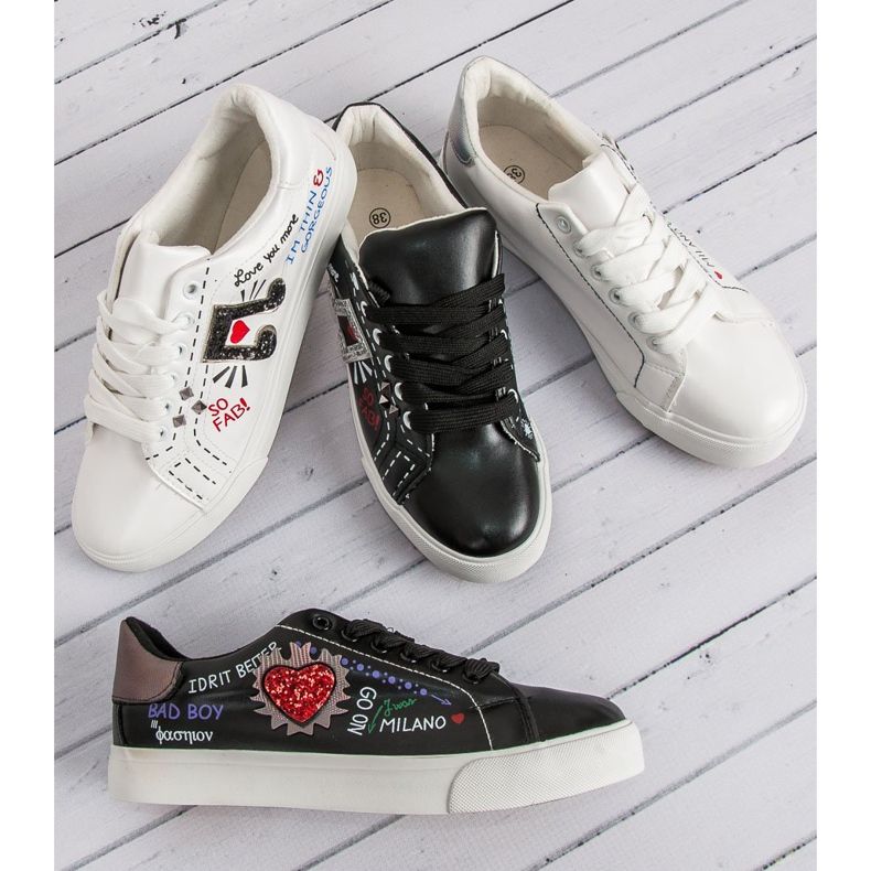 Zapatillas Negras Con Estampado negro 1 Zapatillas Negras Con Estampado negro 1