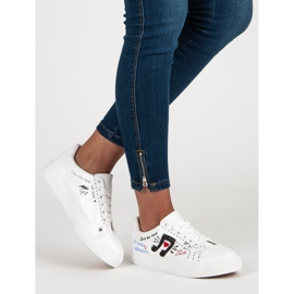 Zapatillas de mujer de moda blanco 3