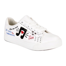 Zapatillas de mujer de moda blanco 4