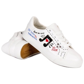 Zapatillas de mujer de moda blanco 6