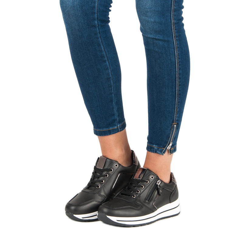 Calzado deportivo sin cordones negro 1