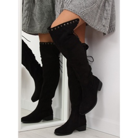 Botas negras hasta el muslo LS182 negro 2