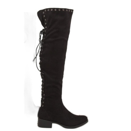 Botas negras hasta el muslo LS182 negro 4