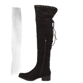 Botas negras hasta el muslo LS182 negro 5