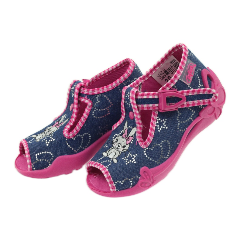 Befado calzado infantil pantuflas 213p106 rosa azul marino 4