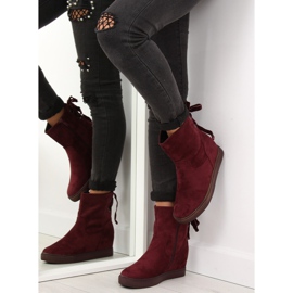 Botas con cuña oculta HQ886 Rojo Claret 1