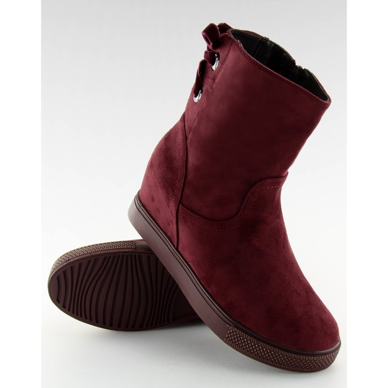Botas con cuña oculta HQ886 Rojo Claret 2